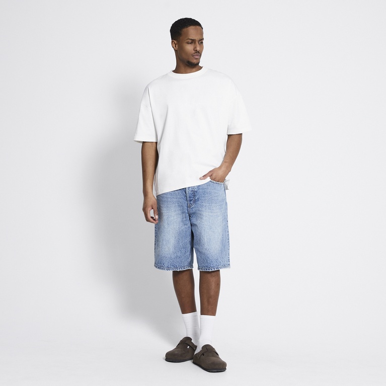 Baggy denim shorts "Nate" Light blue